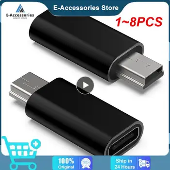 1-8 шт. Адаптер Mini USB для Type C 5-контактный разъем Mini USB для подключения USB Type C для передачи данных для MP3-камеры ПК