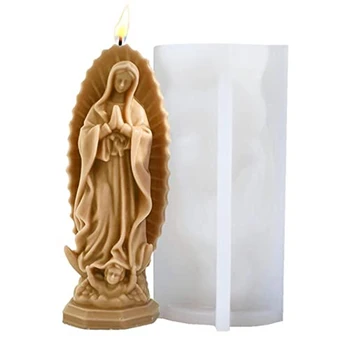 1 ШТ. Форма для свечи Девы Марии для изготовления восковых свечей в форме ангела, используемая для поделок