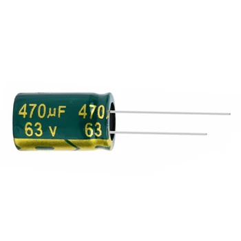 10 шт./лот высокочастотный низкоомный алюминиевый электролитический конденсатор 63 В 470 МКФ 13*20 470 МКФ63 В 20%