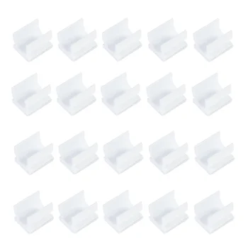 100шт Клейких зажимов для ручек пряжки для ручек для белой доски Пластиковые зажимы для ручек (белые)