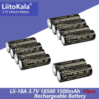 10ШТ LiitoKala Lii-18A 3,7 В 18500 1500 мАч литий-ионная аккумуляторная батарея 18500 3,7 В 1500 мАч для светодиодного фонарика