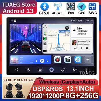 13 ДЮЙМОВ Android 13 BT5.0 Автомобильный Радиоприемник Авторадио Универсальный 4G 5G WIFI GPS Автомобильный Аудио Мультимедийный Плеер Для Honda CRV CR-V 2006-2012