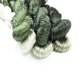 1шт 100% шелковая нить ручная вышивка крестиком 400 м шелковая нить для вышивания серия Dry green/7 чистых цветов
