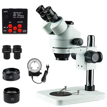 3,5X - 270X Цельнометаллические Хромированные механические детали С Высоким разрешением И Малой толщиной Рабочей пластины, Тринокулярный стереомикроскоп