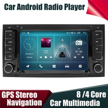 7-дюймовый автомобильный радиоплеер Android 12 для VW Touareg Transporter T5 Multivan, мультимедийная система GPS навигации, экран головного устройства DSP