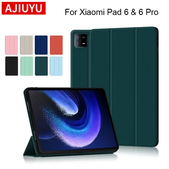 AJIYUU Smart Cover Для Xiaomi Pad 6 Case 11 Дюймов 2023 Защитный Чехол Для Mi Pad 6 Pro MiPad6 Откидной Чехол-подставка С Автоматическим Пробуждением