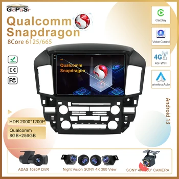 Android 13 Автомобильный Радиоприемник Qualcomm Snapdragon Для Lexus RX300 XU10 1997-2001 2002 2003 5G wifi Мультимедийный Плеер GPS Навигация