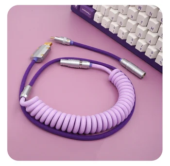 GeekCable Ручной Работы Индивидуальная Механическая Клавиатура Кабель Для Передачи Данных GMK Theme SP Keycap Line Лавандово-Фиолетовый Colorway
