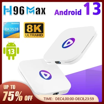 H96MAX M1 Smart TV Box Android 13 Rockchip 3528 Четырехъядерный процессор С поддержкой декодирования видео 4K медиаплеер BT 4.0 телеприставка