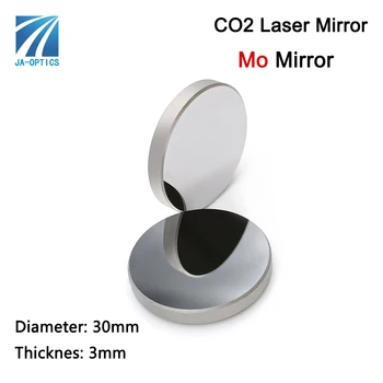 JA-OPICS Mo Отражающее зеркало диаметром 30 мм THK 3 мм CO2 Лазерное Молибденовое Отражающее зеркало для CO2 лазерной гравировки, резки