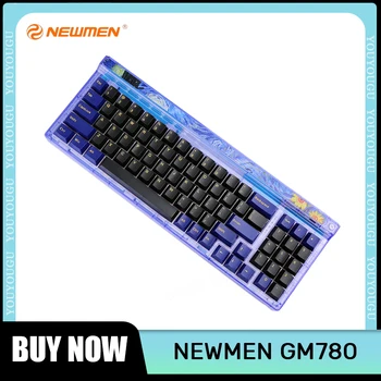 Newmen GM780 Беспроводная Механическая Клавиатура 3 Режима Bluetooth Клавиатура 78 клавиш 5 контактов Kailh Переключатель С Горячей заменой Индивидуальная Геймерская Клавиатура