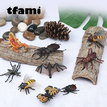 TFAMI 1Set Игрушка серии насекомых для детей, Крикет, Муравей, Сороконожка, Модели Пауков, Игрушки из ПВХ, Высококачественные Животные, Игрушки для детей, Подарки