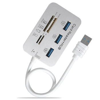 USB-КОНЦЕНТРАТОР 3,0 USB-разветвитель, 3 порта, удлинитель, мульти USB-удлинитель, мульти 3 0, концентратор, устройство чтения SD-карт, USB3.0, расширитель для ПК
