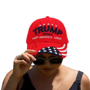 Бейсболки с камуфляжным флагом США 2024 года, чтобы Америка снова была великой, Президентская шляпа с 3D вышивкой, горячая распродажа