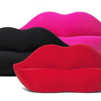 Высококачественная тканевая обивка диванов для гостиной Дизайн мебели Красный Диван В Форме Губы Мебель Для Гостиной