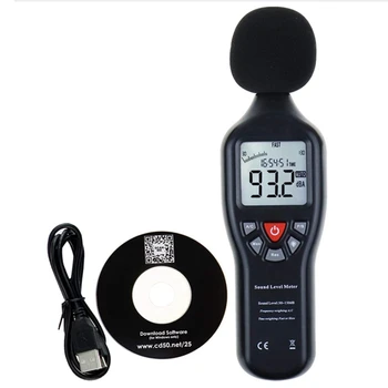 Датчик шума Децибелометр, Шумомер Шумомер Высокоточный ABS Измерение 30-130 ДБ USB Запись