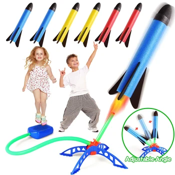 Детская Воздушная Ракетная установка Ножной насос для подачи наружного воздуха, Топающая Игрушка-ракета, Детский Игровой набор, спортивные игры для прыжков, игрушки