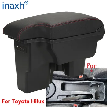 Для Toyota Hilux Подлокотник коробка Дооснащение Деталей интерьера Автомобильный Подлокотник Ящик для хранения Держатель Пепельница Автомобильные Аксессуары USB LED