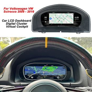 Для Volkswagen VW Scirocco 2009-2016 Автомобильный ЖК-Плеер Приборной панели Цифровой Кластер Виртуального Прибора Кабины Спидометра