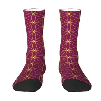 Забавные мужские носки-платья с цветком жизни, унисекс, удобная 3D печать, исцеляющие и заряжающие энергией носки Sacred Geometry Mandala Crew