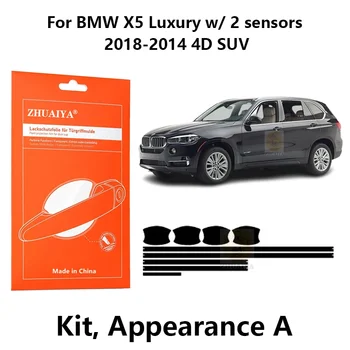 Защита Кромки Двери ZHUAIYA Дверная Ручка Чашка Защитная Пленка Для Краски TPU PPF Для BMW X5 Luxury w/ 2 sensors2018-2014 4D SUV