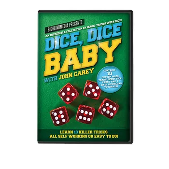 Игральные кости Dice Baby с Джоном Кэри (реквизит и онлайн-инструкции) Фокусы крупным планом, трюковые иллюзии, исчезновение кубиков фокусника