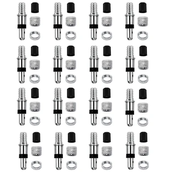 Комплект сменных адаптеров для велосипедных клапанов, 16 штук, Колпачки клапанов, сердечник клапана, сердечник клапана для шин, для сменных клапанов шин