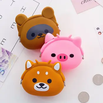 Корейский мини-кошелек с милыми животными, женская сумка для мелочи, мультяшный кошелек для мелочи