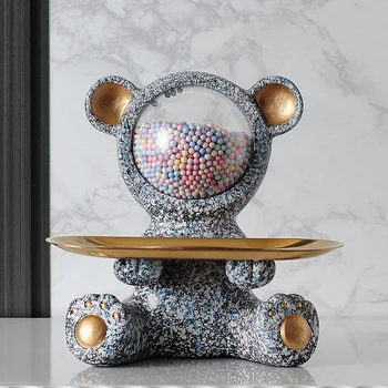Креативный медведь украшение для хранения ключей на крыльце гостиной журнальный столик украшение туалетного столика многофункциональные настольные статуэтки