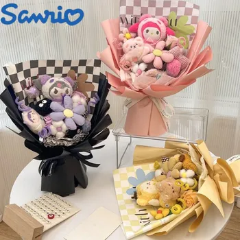 Кукольный Букет Sanrio Cinnamoroll, Готовый Подарок Куроми на День Святого Валентина, Букет Для Прекрасной Девушки, Мультяшные Праздничные Подарки На День Рождения