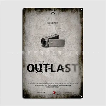 Металлическая табличка Outlast, плакат для клубной вечеринки, персонализированный плакат, Жестяная вывеска, плакат