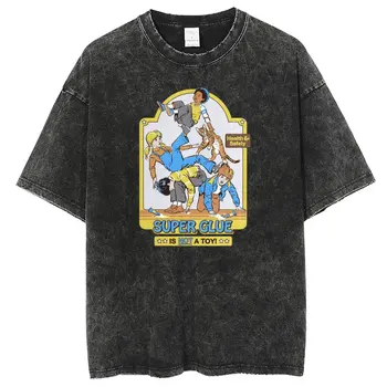 Мужская футболка с принтом Anime Make Friends Club, Футболки из 100% Хлопка в стиле Ретро, Футболки Harajuku, Уличная Одежда в стиле Хип-Хоп, Мужские футболки