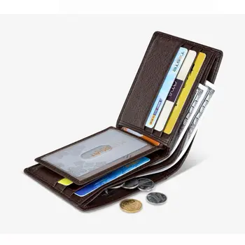 Мужской короткий кошелек большой емкости, деловые многопозиционные классические держатели для карт, прочный мужской кожаный кошелек в стиле ретро для путешествий