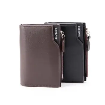 Мягкий 2-х кратный кошелек, Портативный Многопозиционный Мужской карман для монет, Контрактная прочная мужская сумка для путешествий