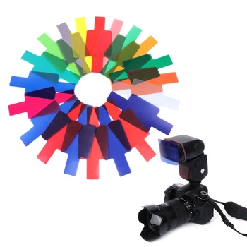 Набор карточек с цветными гелевыми фильтрами SIV 20 для фотосъемки, вспышка Speedlite для Canon Nikon