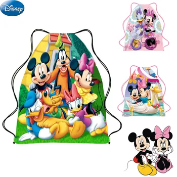 Новая детская сумка Disney с Минни Крилдрен на шнурке, рюкзак с мультяшным Микки, школьные сумки из аниме, Детский подарок на День Рождения, Рождественский подарок для вечеринки