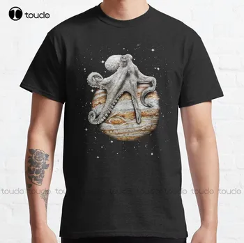 Новая классическая футболка Celestial Cephalopod, футболка на заказ, хлопковая футболка S-5Xl