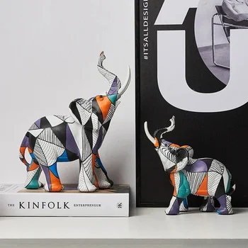 Новая Статуя Слона из Нодической смолы, Элегантная скульптура из хобота слона, Статуэтка Счастливого богатства, Поделки, украшения для домашнего декора