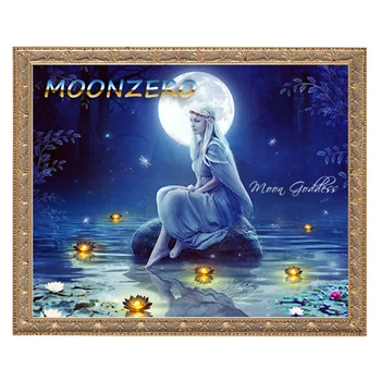 Новое поступление Богиня Луны стразами живопись Кристалл домашний декор Алмазная вышивка полный квадратный алмазов мозаика стразы