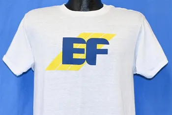Обучающая футболка с логотипом EF для Первого Глобального классного тура по образованию 80-х годов