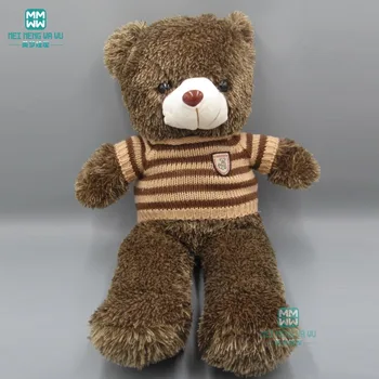 Одежда для куклы-игрушки подходит на 60-180 см, одежда для плюшевого мишки, коричневый полосатый свитер, модный повседневный свободный свитер