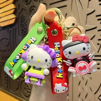 Подвеска Sanrio, подарок-брелок Hello Kitty, Трехмерная кукла Kawaii Rock, Автомобильная сумка, Аксессуары, Подарок для творческой пары на фестиваль