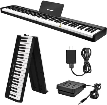 Портативное пианино 88 клавиш Электронное пианино Утолщенная Midi-клавиатура Bluetooth Зарядка Складное пианино 88 клавиш