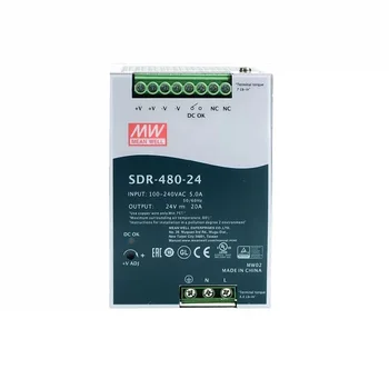 Промышленный регулятор напряжения постоянного тока MEAN WELL SDR-480-24/ Источник питания постоянного тока с коммутацией 48 В, 480 Вт, активный PFC, эффективный