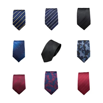 [* Распродажа Только 1 ДЕНЬ *] Мужской Черный галстук с винно-красным ретро-темно-синим рисунком Пейсли и кешью (ширина 8 см)