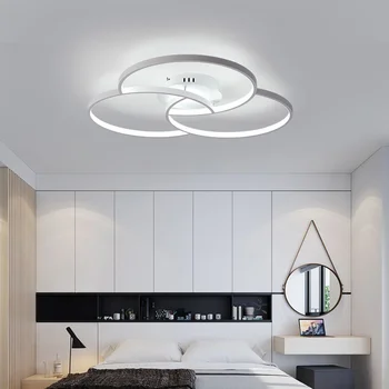 Светодиодный потолочный светильник для современной спальни, столовой, гостиной, светодиодный потолочный светильник, Потолочные светильники Nordic Home Lighting, Белый, черный