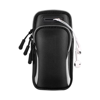 Сумка для хранения ключей и телефона для фитнеса на открытом воздухе, маленькая и легкая сумка для рук, водонепроницаемая сумка для рук с отверстиями для наушников Или 6,5-дюймовая сумка для телефона