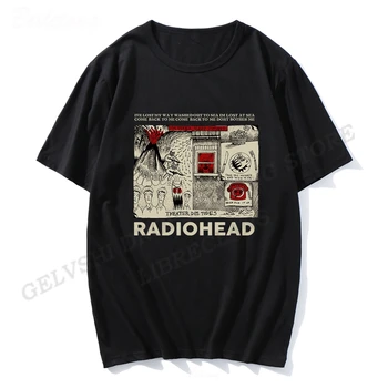 Футболка Radiohead Для Мужчин И женщин, Модные Хлопковые футболки, Детские Топы в стиле Хип-Хоп, Футболки Рок-группы Camisetas, Топы с Музыкальным Альбомом, Винтажная Футболка