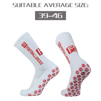 Футбольные носки, носки для бега, нескользящие с резиновой прокладкой для мужчин / женщин, компрессионные носки для профессиональных соревнований, тренировок