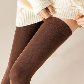 Хлопчатобумажные Носки для Школьной формы, Однотонные Женские Чулки JK, Осенне-зимние Носки В Японском стиле, Носки выше колена
